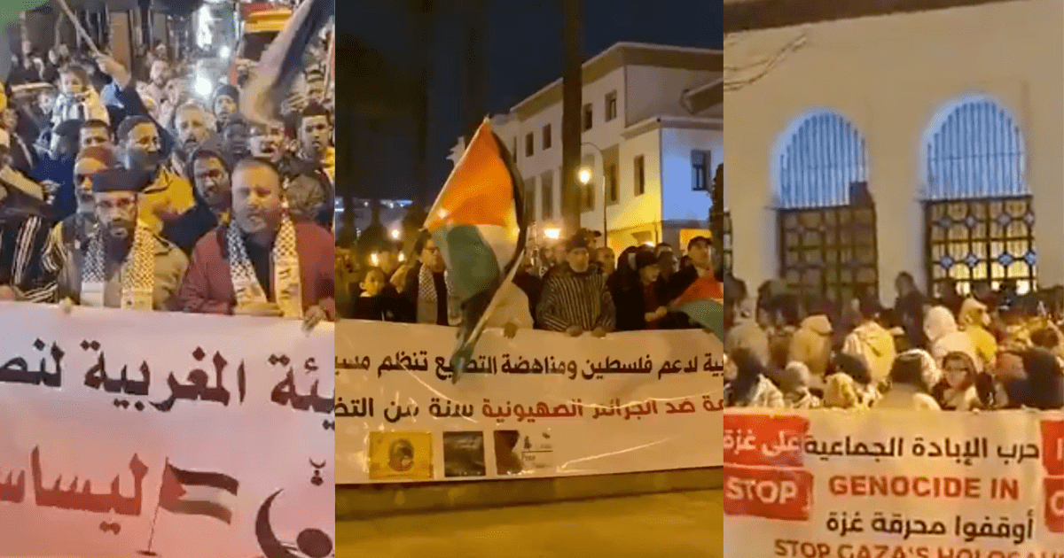manifestations gaza maroc