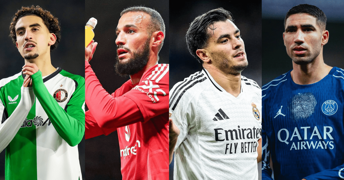 Oussama Targhalline, Noussair Mazraoui, Brahim Diaz et Achraf Hakimi
