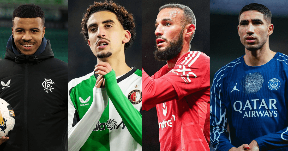 Hamza Igamane, Oussama Targhalline, Noussair Mazraoui et Achraf Hakimi