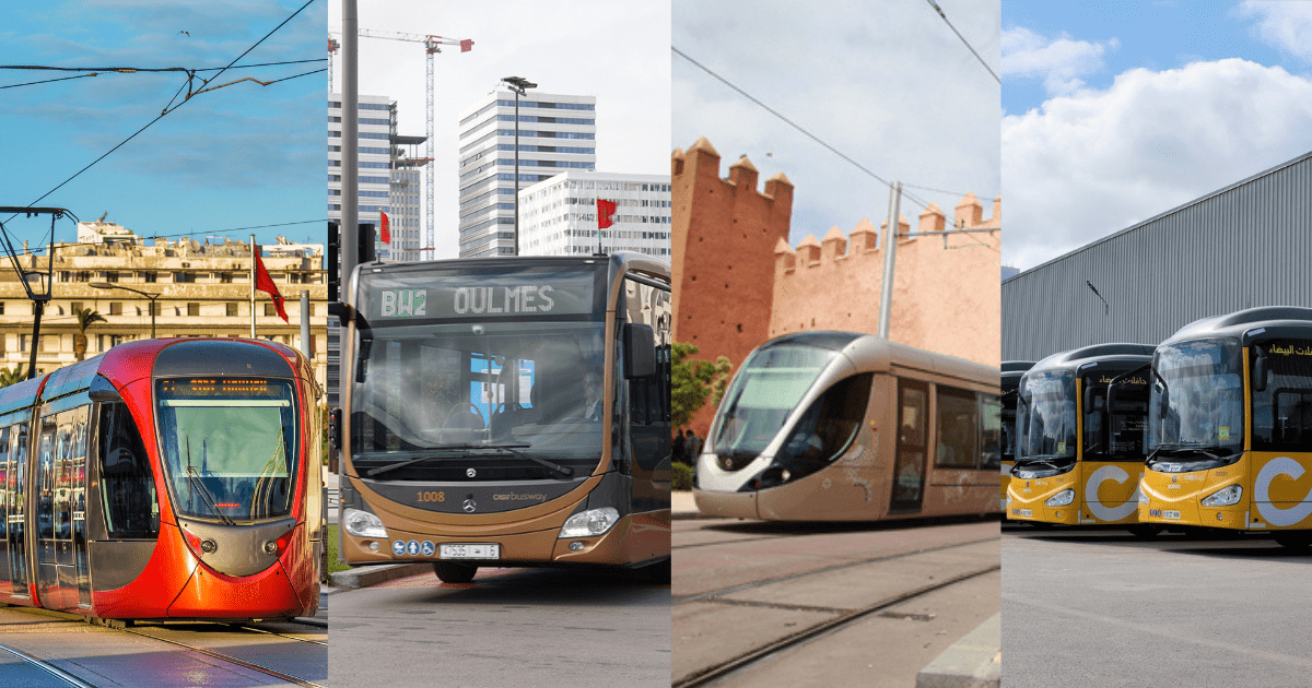 tramway busway bus casablanca rabat salé
