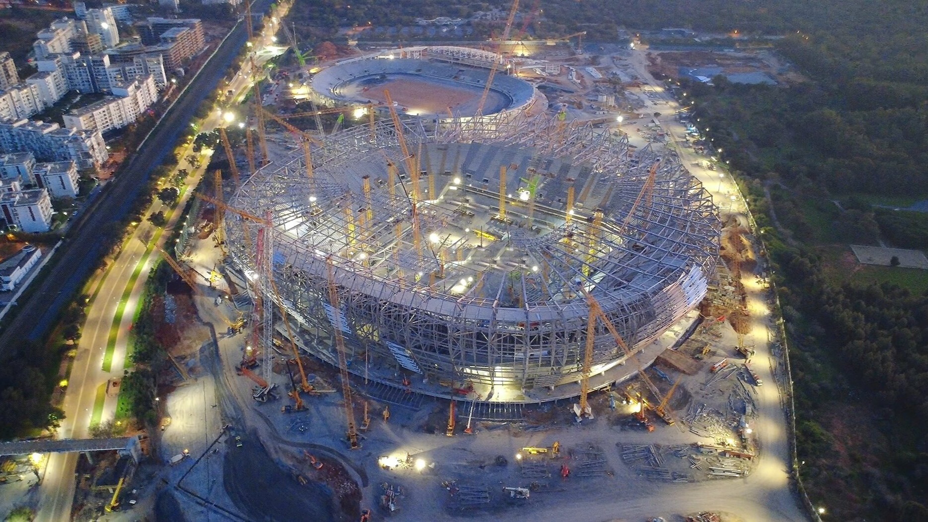 Travaux du stade Moulay Abdellah de Rabat
