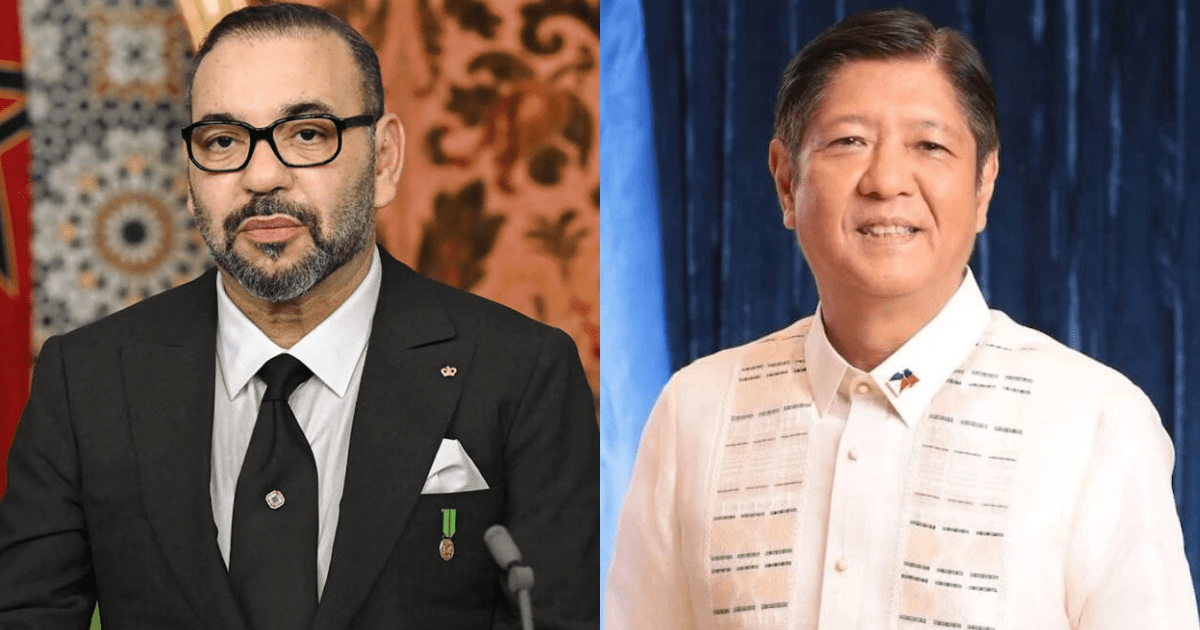 le roi mohammed vi et le président philippin ferdinand romualdez marcos jr.