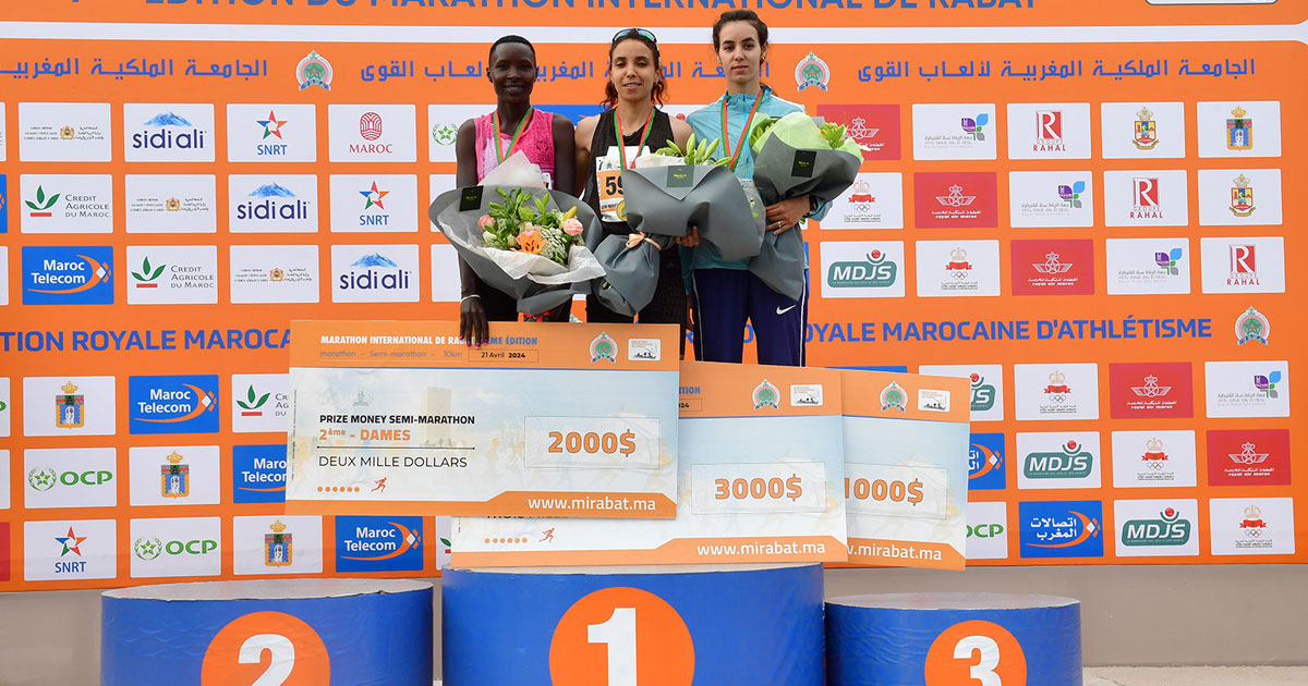 Marathon de Rabat: la Marocaine Rahma Tahiri sacrée chapionne, l'Ougandais Abel Chelangat chez les hommes