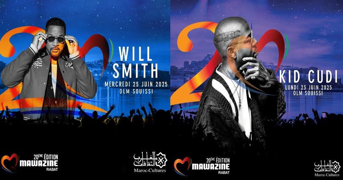 Les superstars américaines Will Smith et Kid Cudi participent à la 20e édition du Festival "Mawazine - Rythmes du Monde"