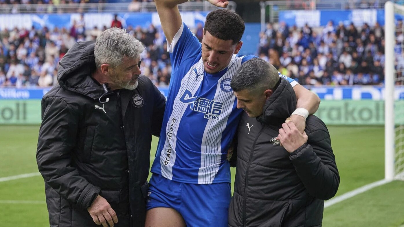 Abdel Abqar lors de sa sortie sur blessure contre Real Madrid