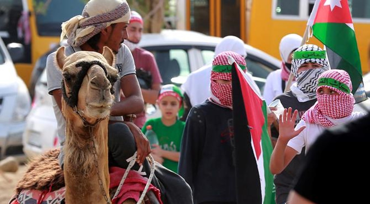 jordan palestinian israel conflict demo