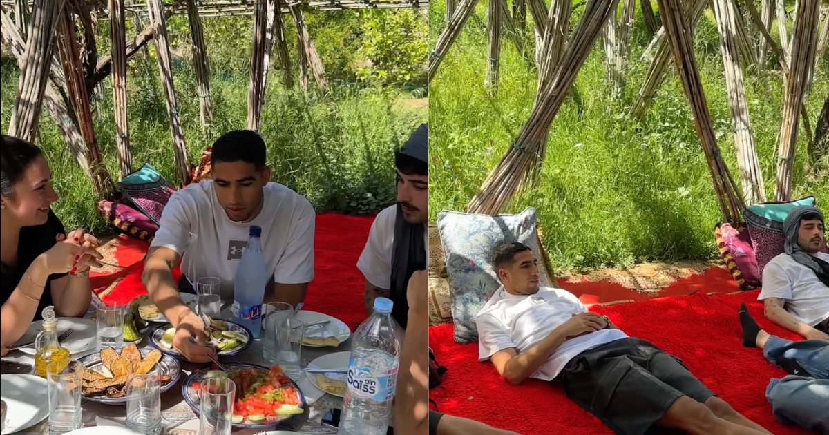 Achraf Hakimi se ressource à Marrakech.
