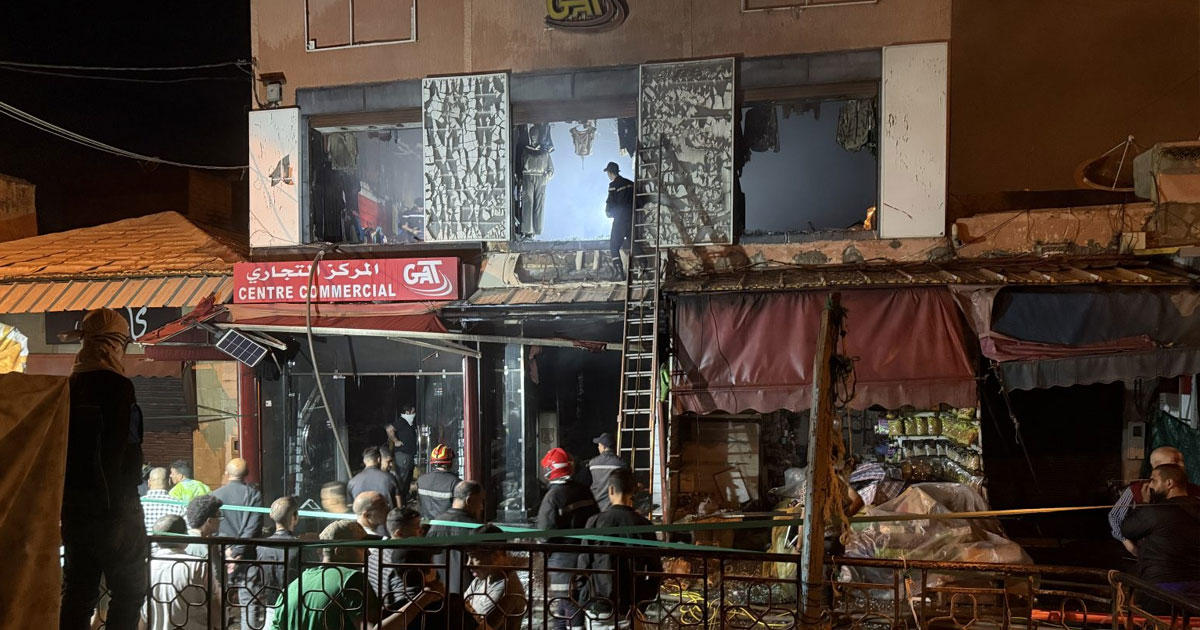 Béni Mellal: incendie ravageur dans un ancien souk, aucune victime