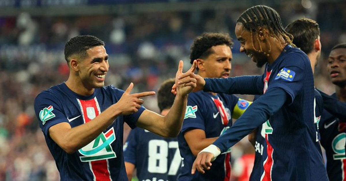 Coupe de France: Hakimi buteur, le PSG fait le plein de confiance avant l'Inter (vidéo)
