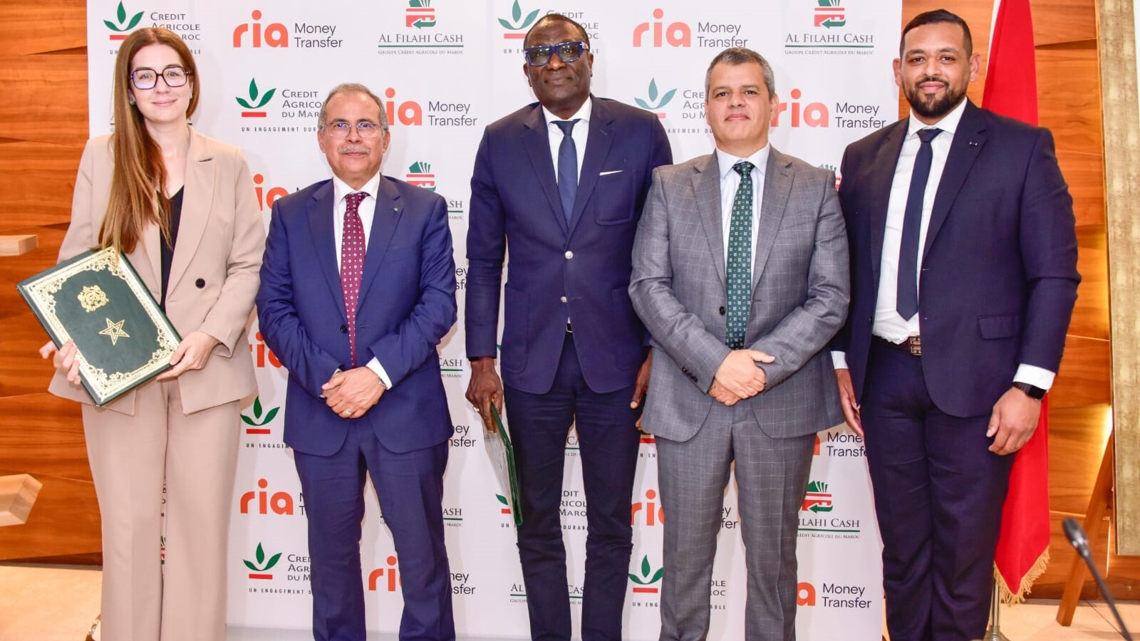 Cérémonie de signature du nouveau partenariat Al Filahi Cash et RIA Money Transfer