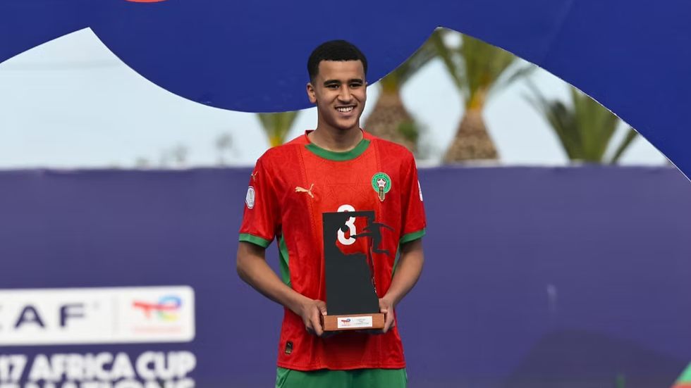 Abdellah Ouazane, élu meilleur joueur de la Coupe d'Afrique des Nations U17