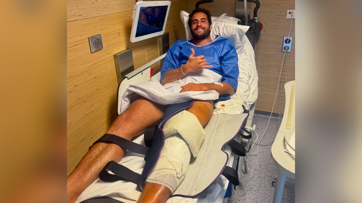 Ramzi Boukhiam après son opération au genou