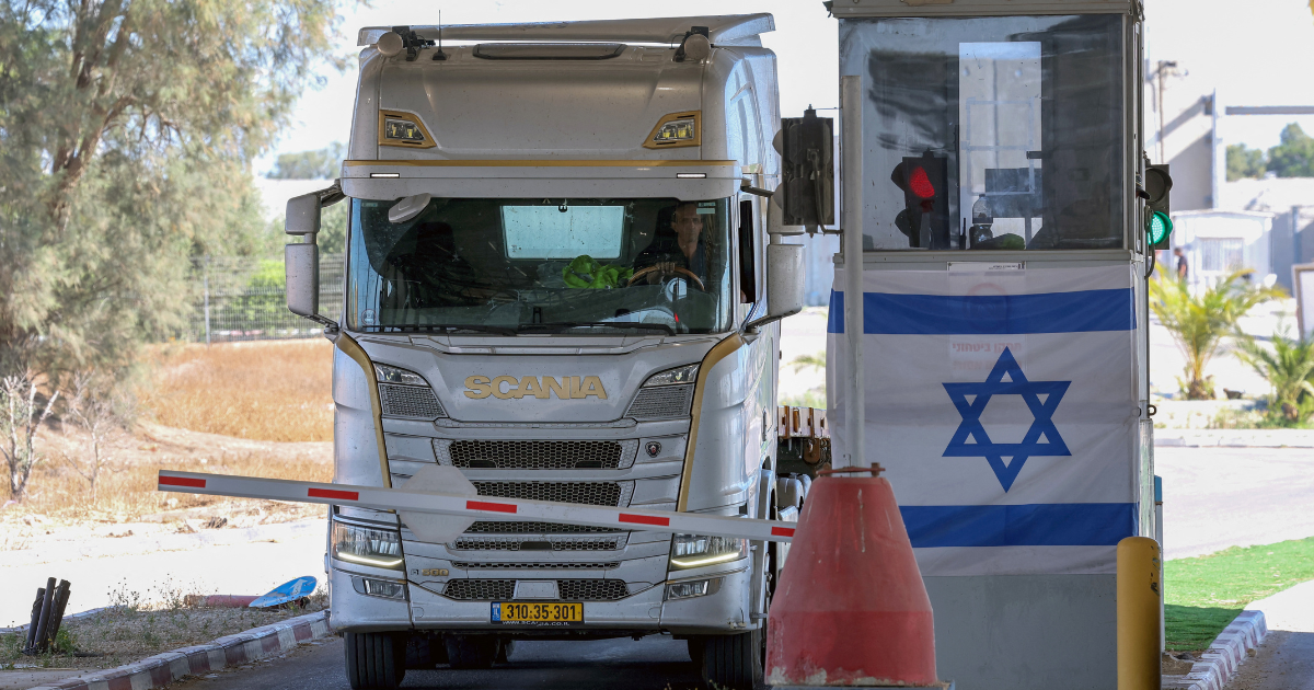camion aide humanitaire gaza
