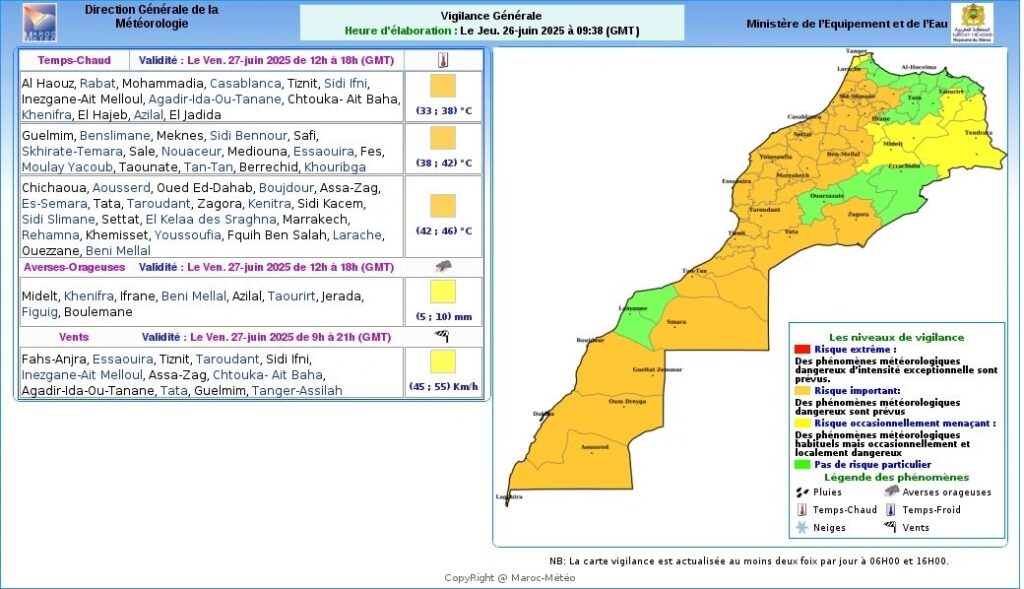 vague de chaleur maroc