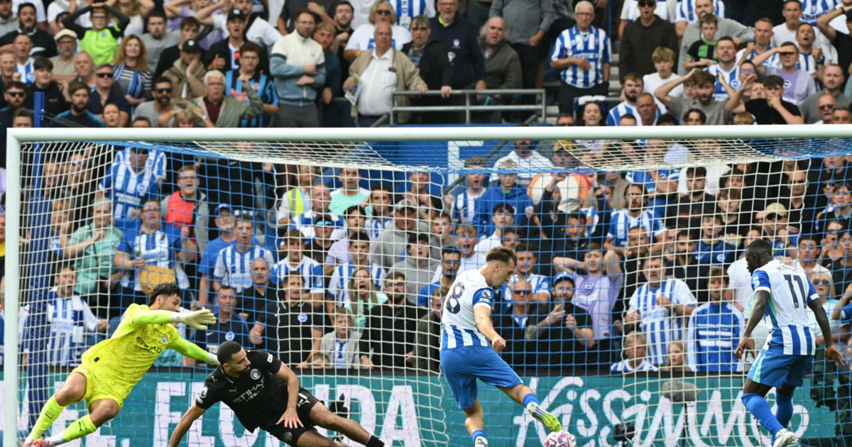 Foot: Manchester City encore battu, à Brighton 
