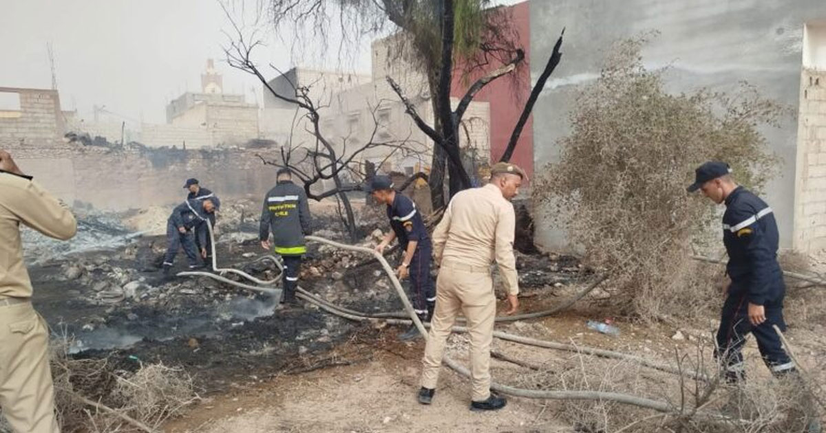 Un incendie dévastateur à Biougra cause la mort d’une vingtaine de têtes de bétail