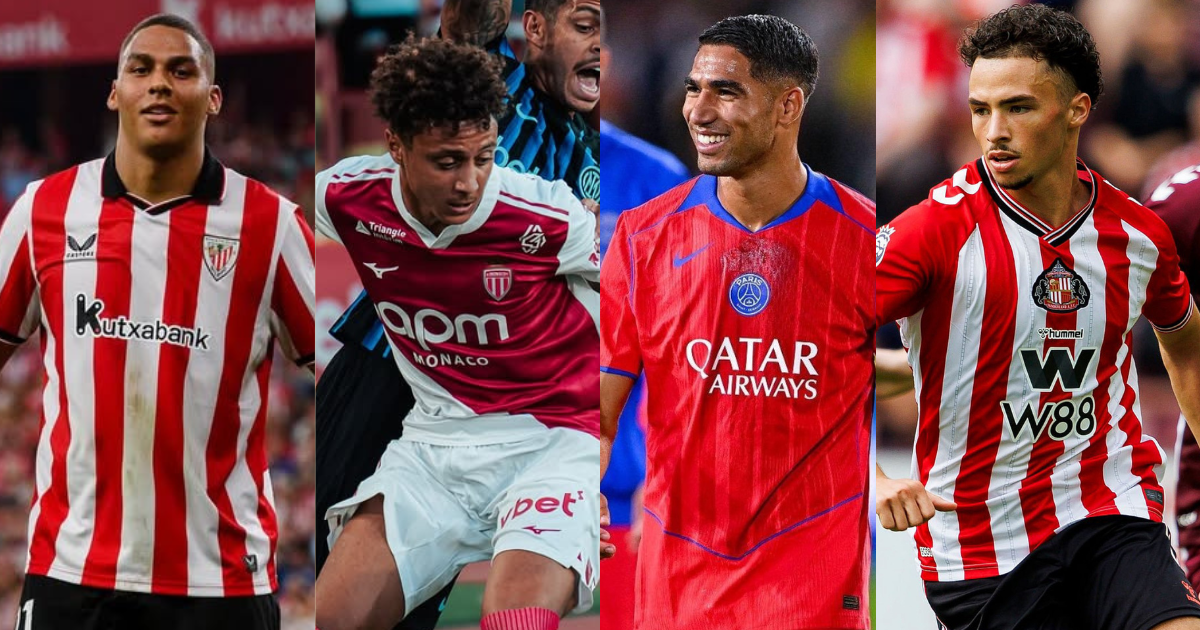 Maroan Sannadi, Eliesse Ben Seghir, Achraf Hakimi et Chemsdine Talbi