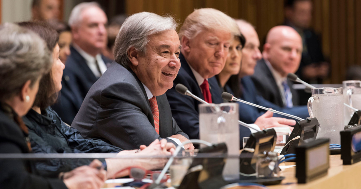 Antonio Guterres et Donald Trump