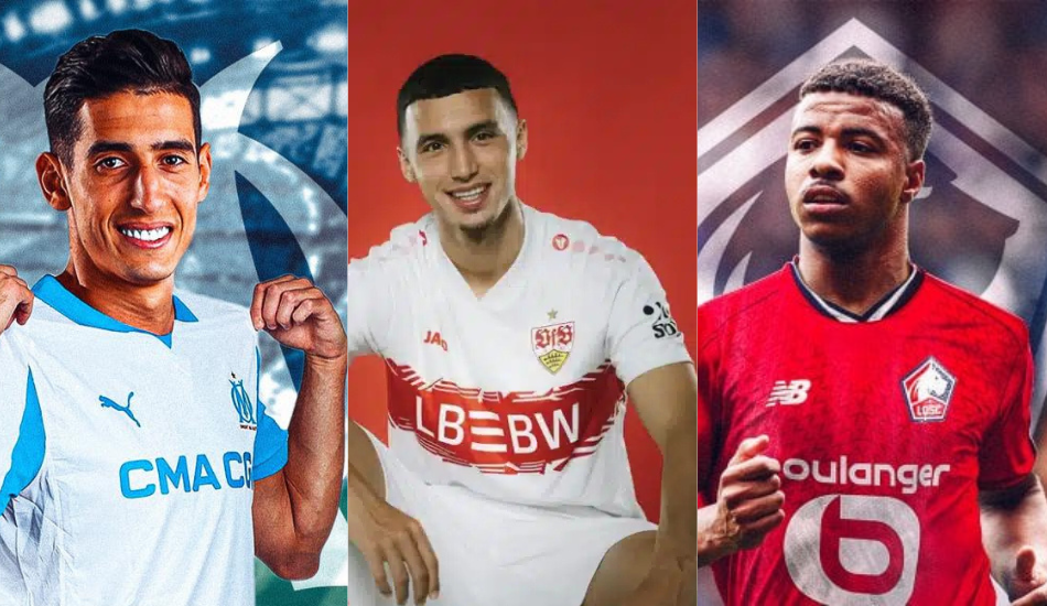 Nayef Aguerd, Bilal El Khannouss et Hamza Igamane sous les couleurs de leurs nouveaux clubs