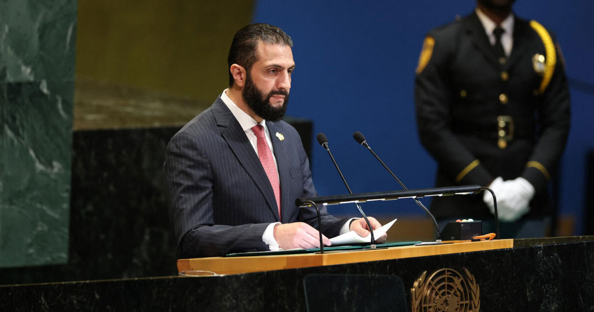 ONU : le nouveau président syrien exige la fin des attaques israéliennes
