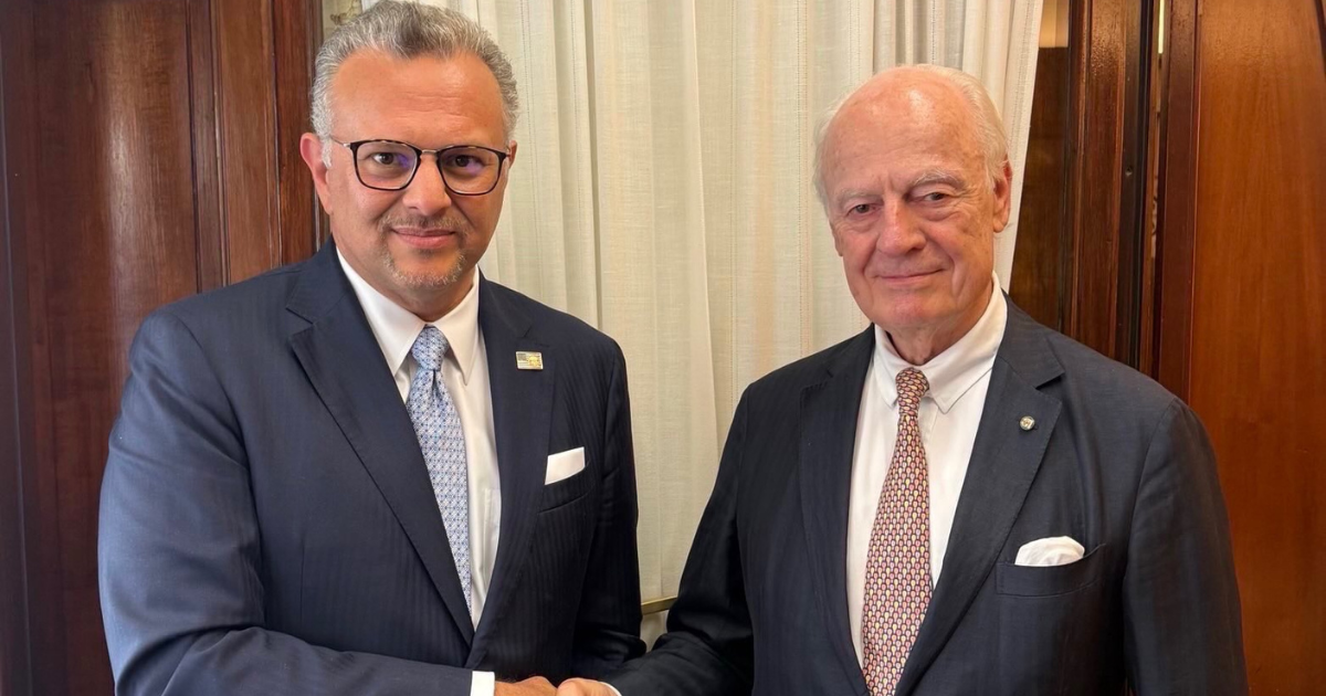 Le conseiller spécial du président américain Donald Trump pour l’Afrique et le Moyen-Orient, Massad Boulos, et l'envoyé personnel du SG de l'ONU pour le Sahara marocain, Staffan de Mistura. ©DR