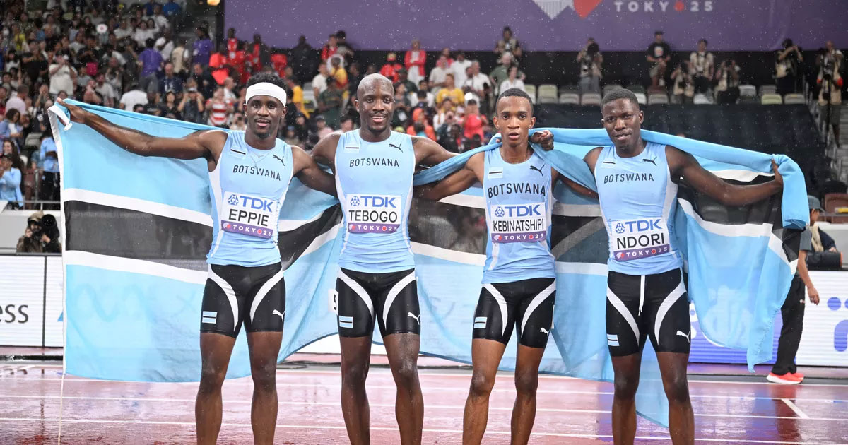 Mondiaux d’athlétisme à Tokyo : les Botswanais crée la surprise sur le 4x400 m, les Américaines en patronnes