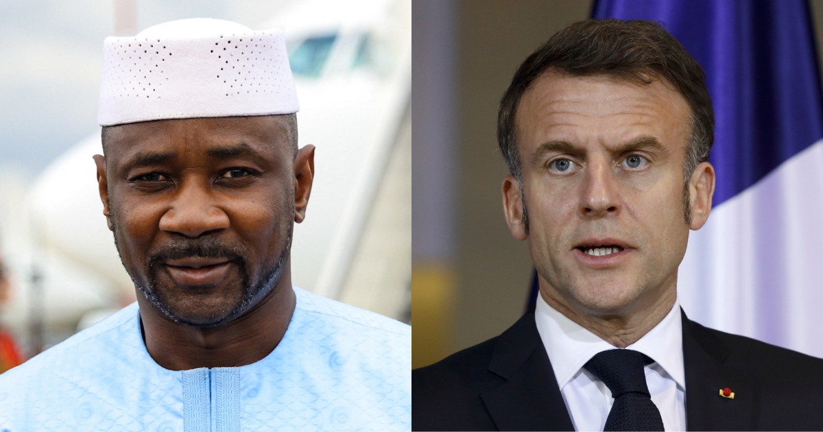assimi goïta et Emmanuel Macron