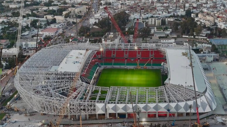 Photo aérienne récente du stade Moulay El Hassan de Rabat