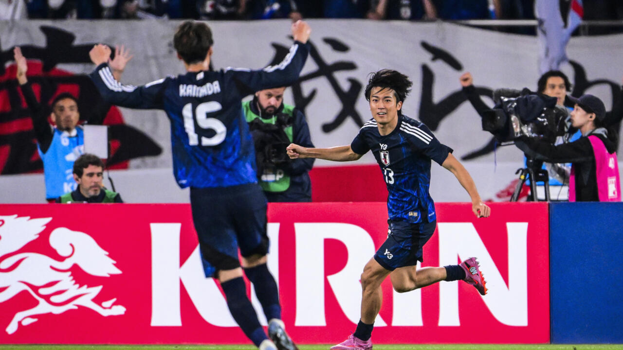 Les joueurs du Japon lors du match amical contre le Brésil