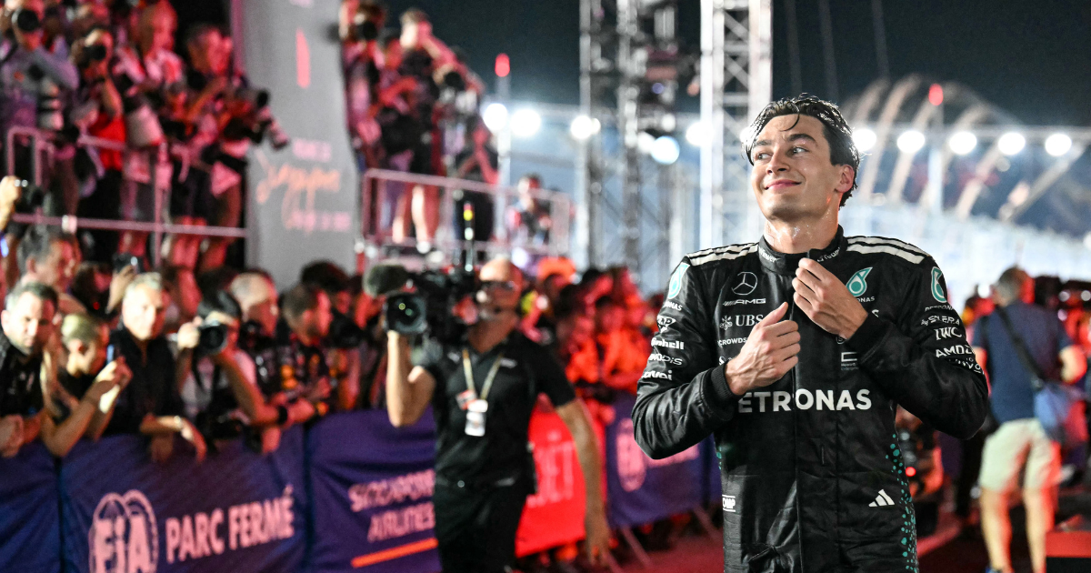 Le pilote de Mercedes, George Russell