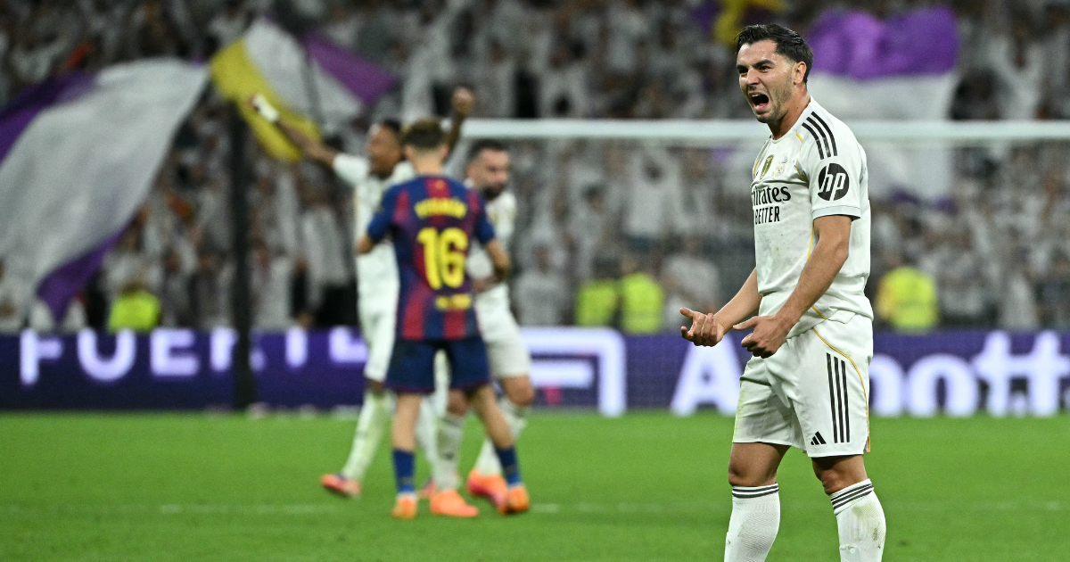 brahim diaz lors du clasico Real Madrid-FC Barcelone