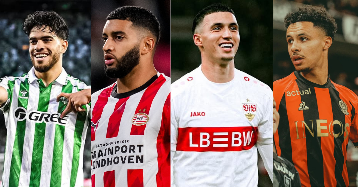 Abde Ezzalzouli, Ismael Saibari, Bilal El Khannouss et Sofiane Diop
