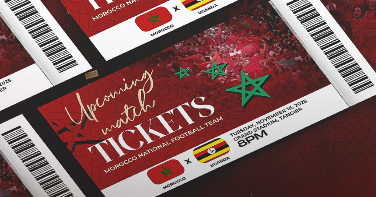Billets pour le match amical Maroc-Ouganda