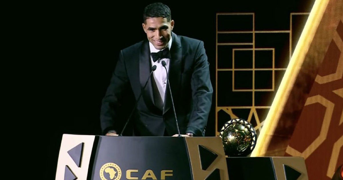 Le capitaine marocain Achraf Hakimi sacré meilleur joueur d’Afrique 2025