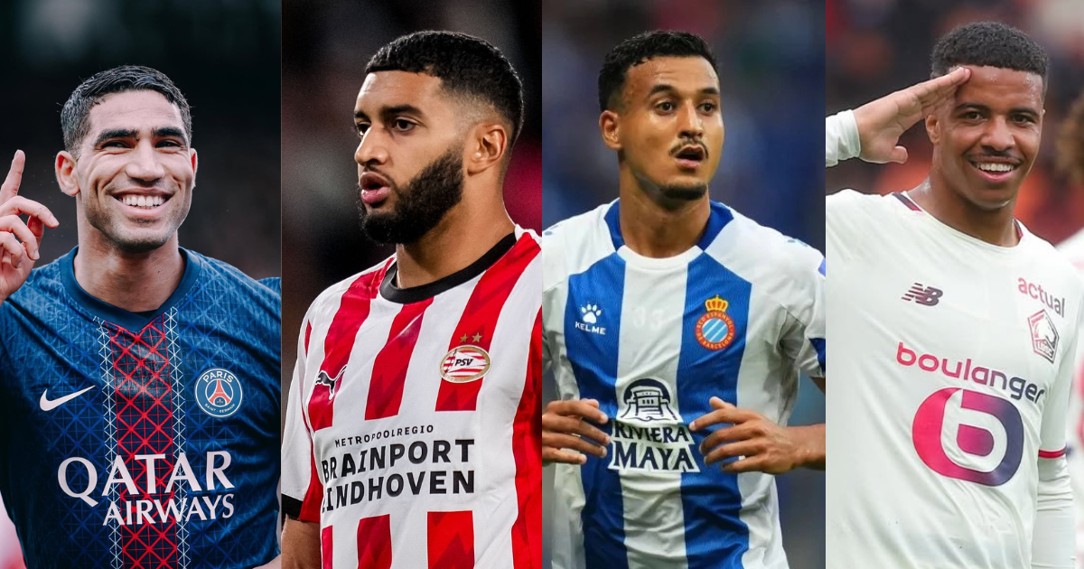 Achraf Hakimi, Ismael Saibari, Omar El Hilali et Hamza Igamane