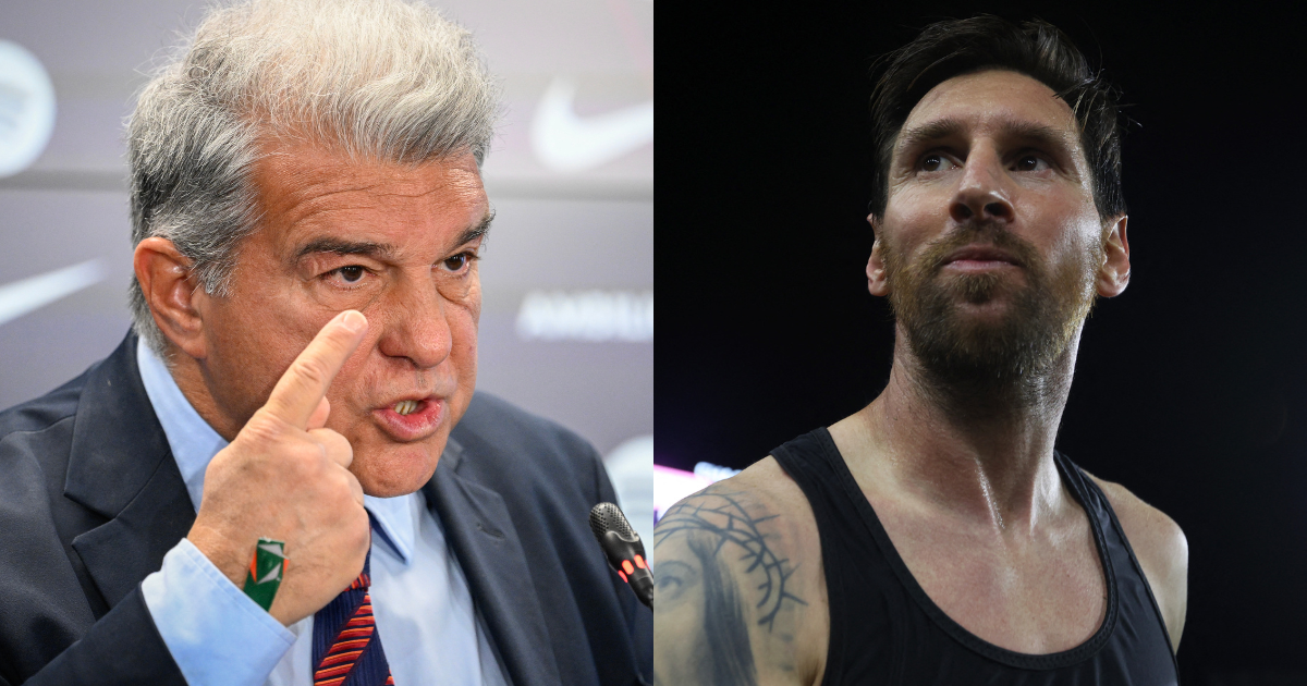 Joan Laporta et Lionel Messi