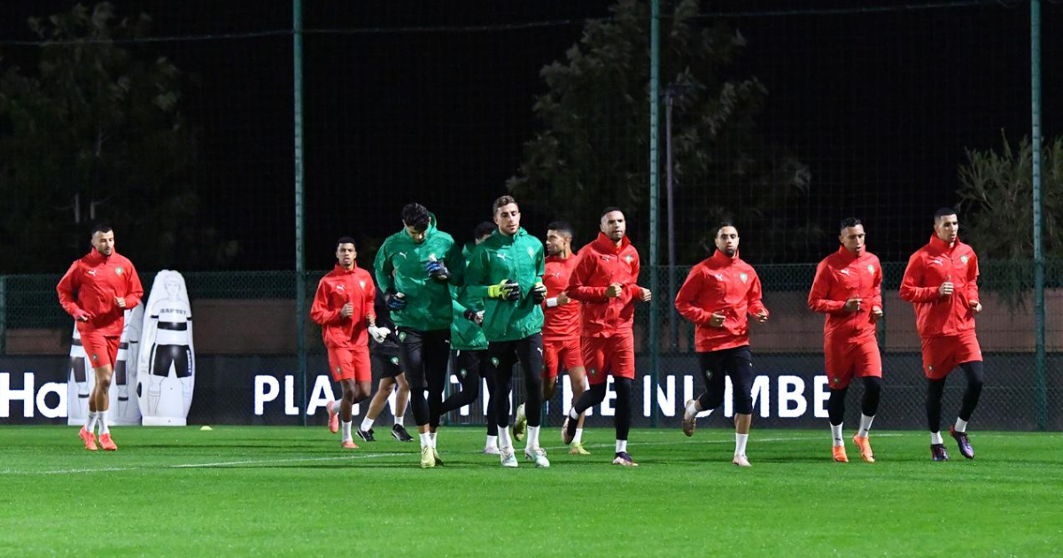 Séance d'entraînement des Lions de l'Atlas avant la CAN 2025