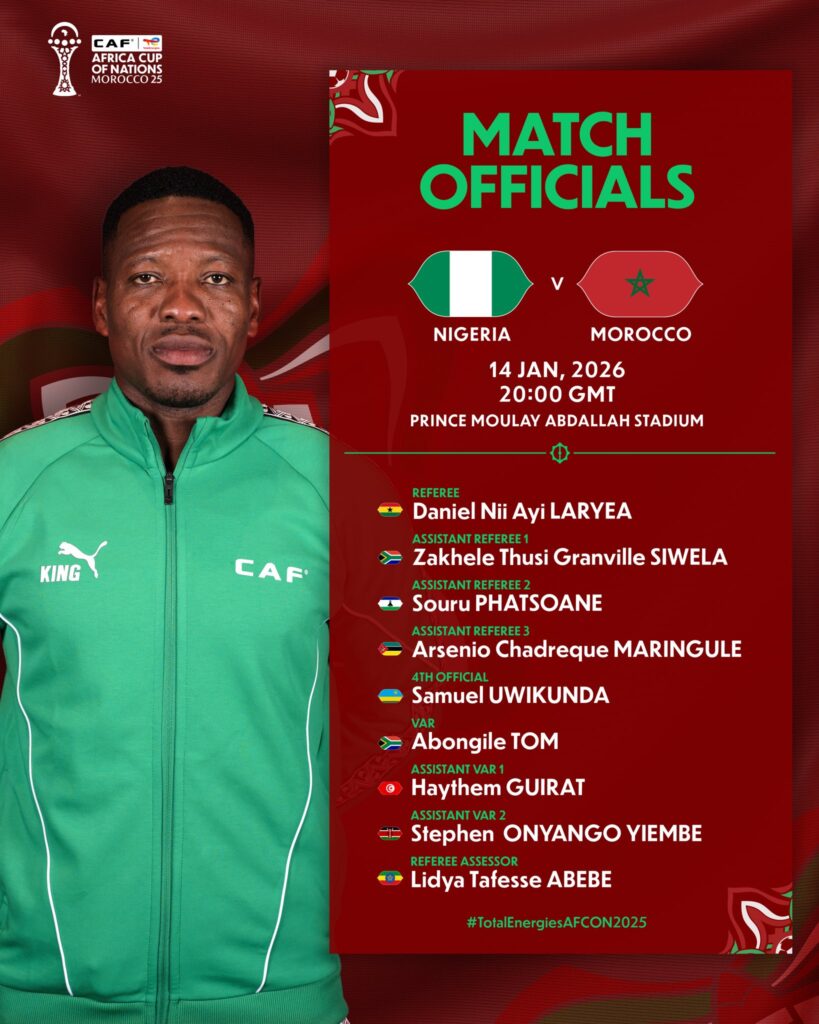 Arbitres Nigeria-Maroc_CAN 2025