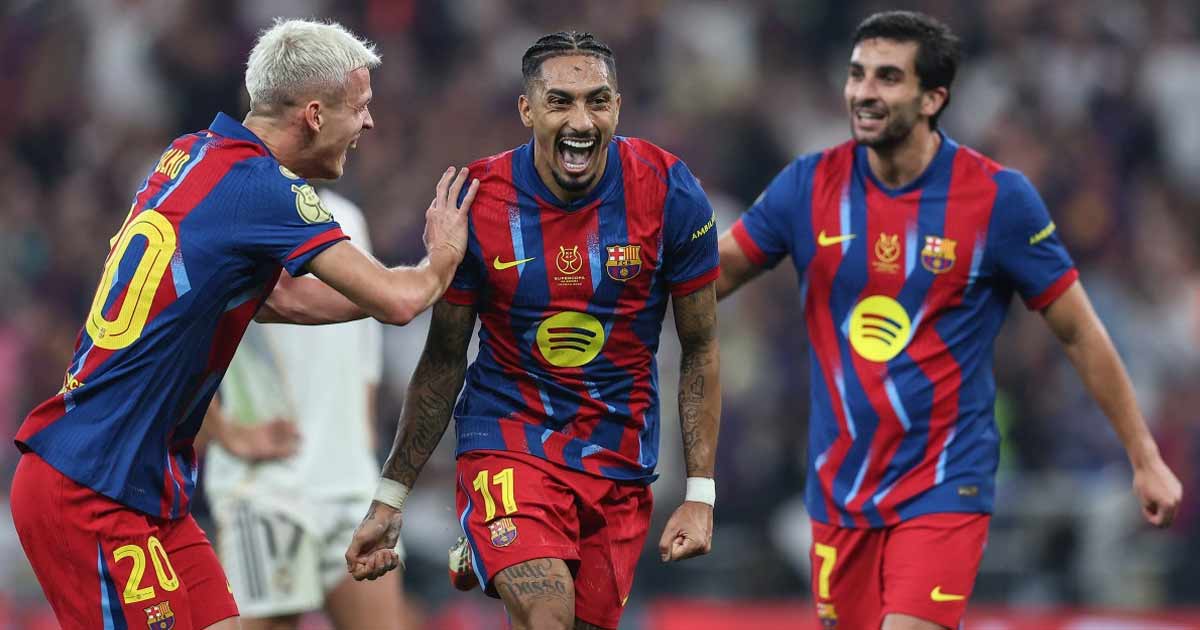 Supercoupe d'Espagne: le FC Barcelone bat le Real Madrid (3-2) et conserve son trophée