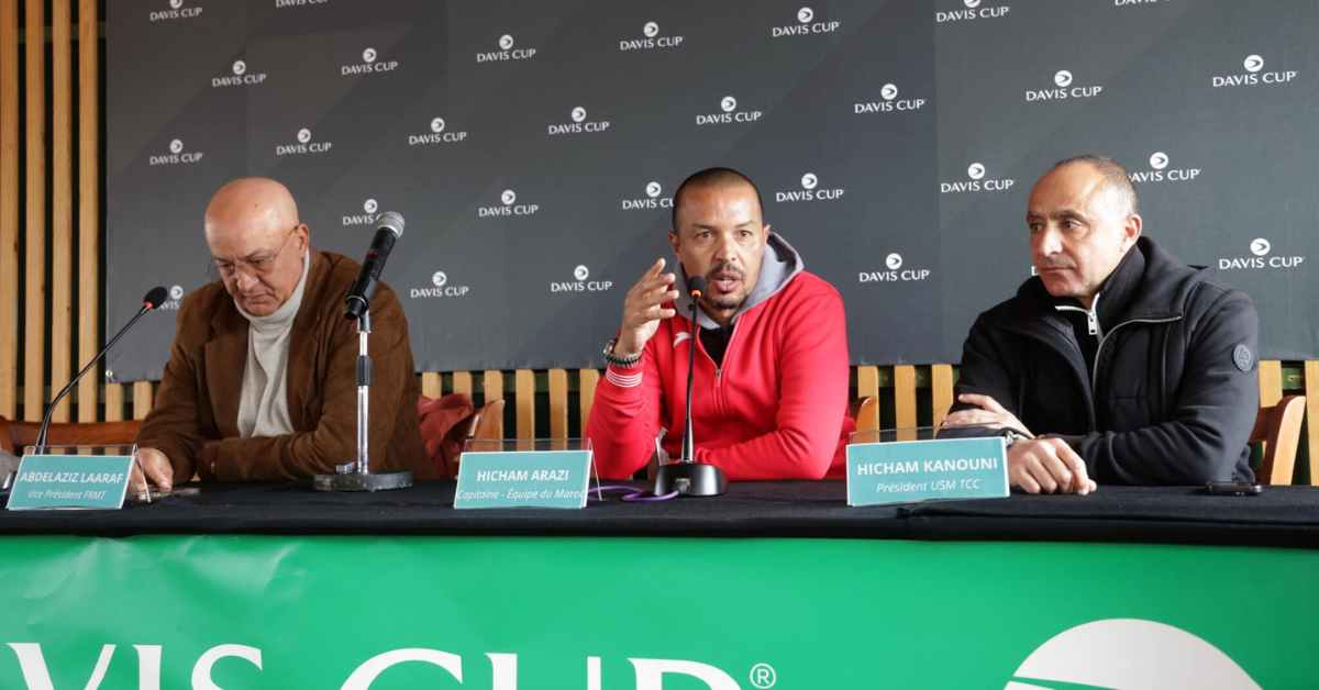Conférence de presse sur la Coupe Davis à Casablanca