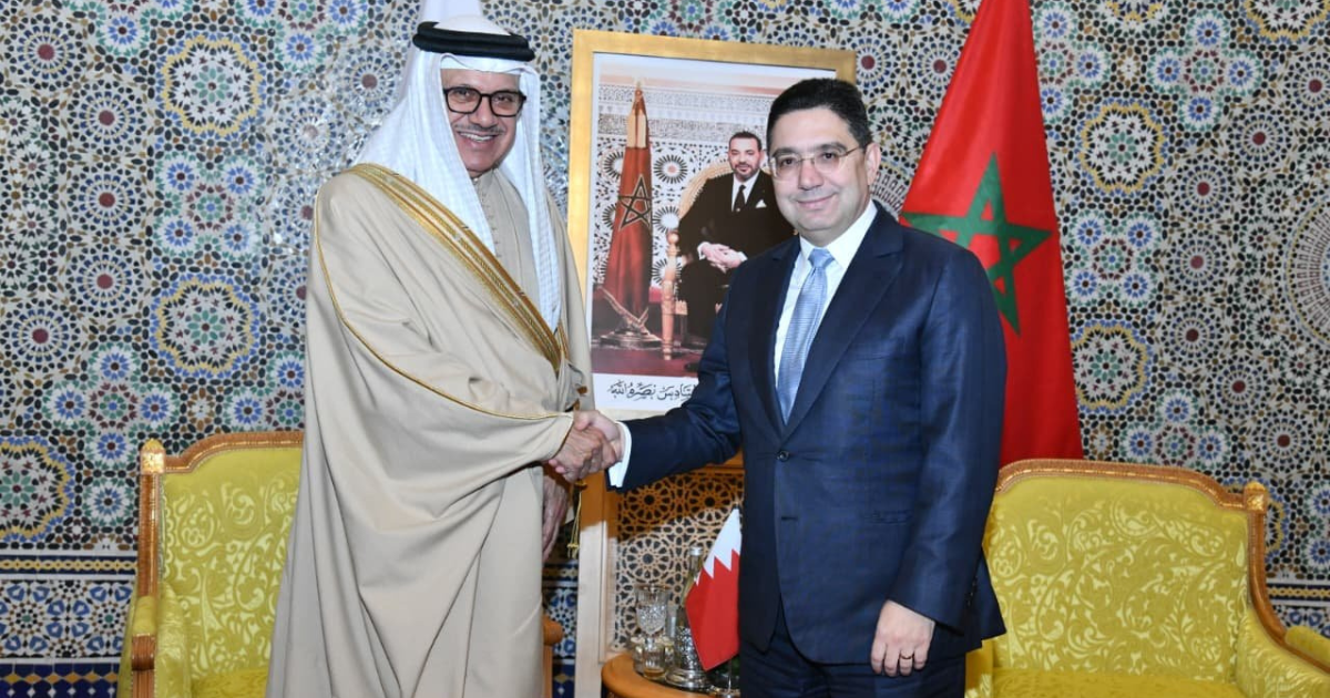 Nasser Bourita et Abdullatif bin Rashid Al Zayani-Maroc-Bahrein