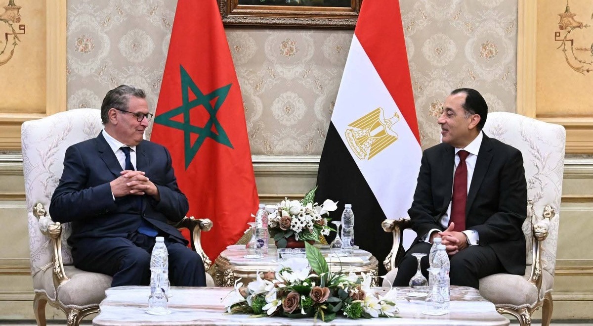 Aziz Akhannouch , Le Caire , délégation ministérielle, Chef du gouvernement, Akhannouch , Moustafa Madbouli, Mohamed Farid Saleh