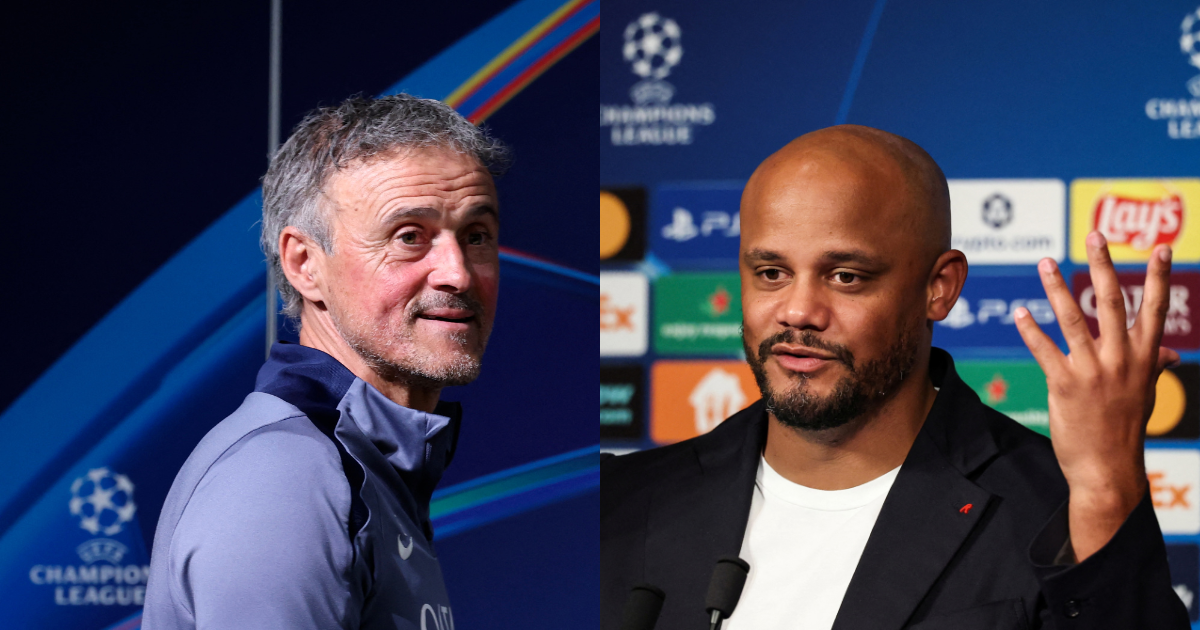 Luis Enrique et Vincent Kompany