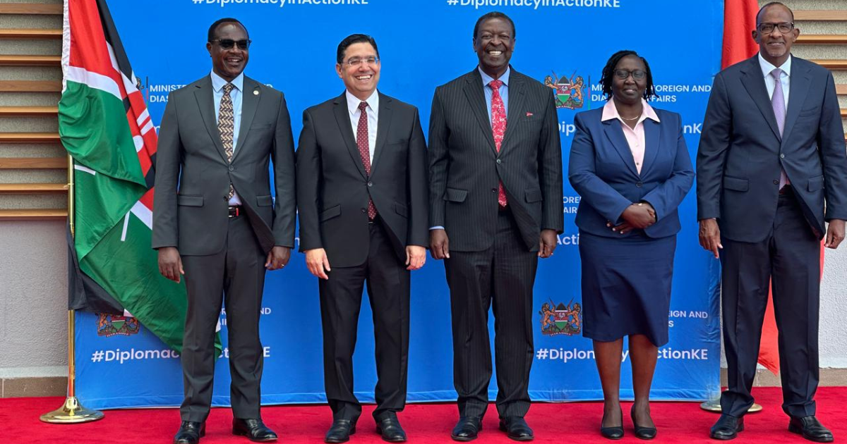 Nasser Bourita lors de la commission mixte Maroc-kenya à Nairobi