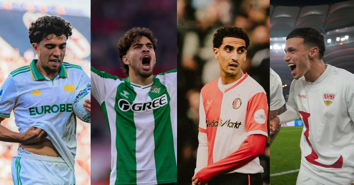 Neil El Aynaoui, Abde Ezzalzouli, Oussama Targhalline et Bilal El Khanouss.