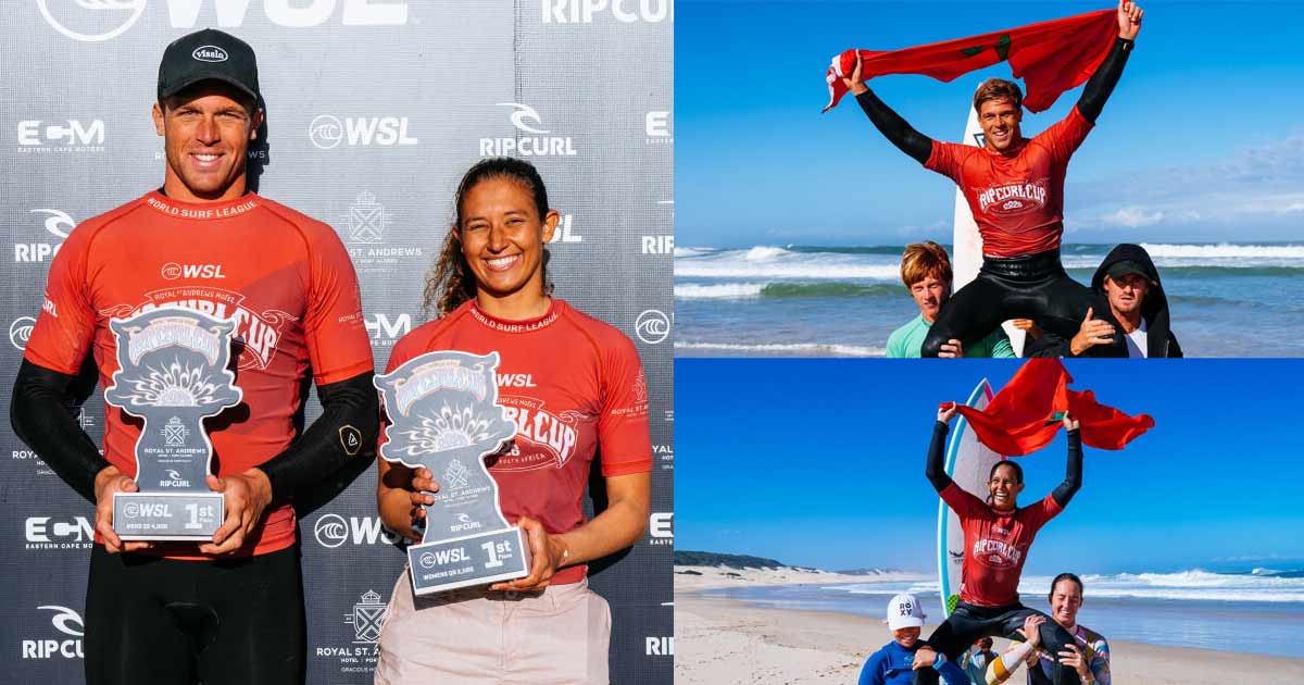 Surf : Lilias Tebbai et Teva Bouchgua sacrés au QS 4000 de Royal St Andrews