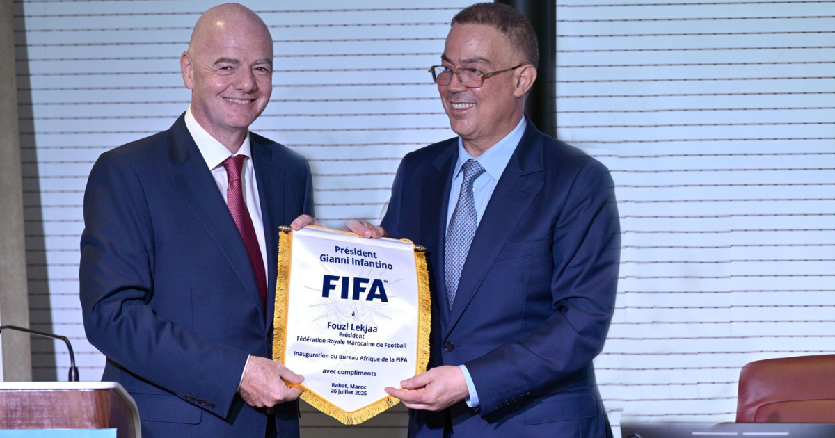 Gianni Infantino et Fouzi Lekjaa FRMF