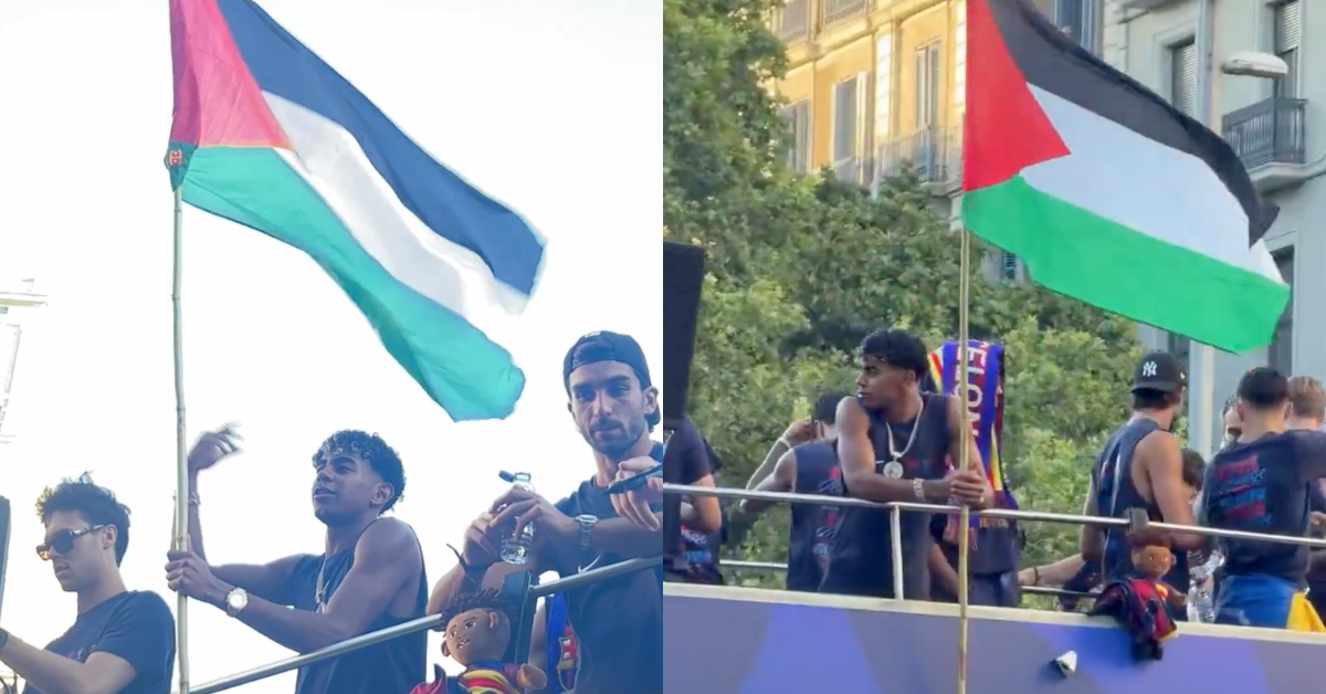 Lamine Yamal brandit le drapeau palestinien