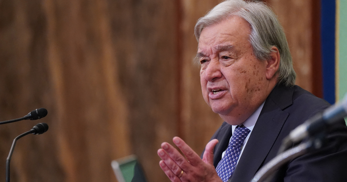 Le secrétaire général des Nations Unies Antonio Guterres