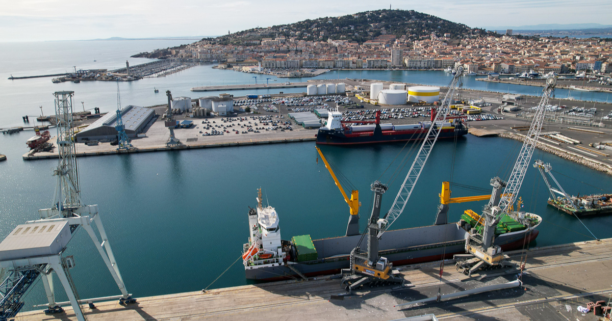 Port de Sète en France
